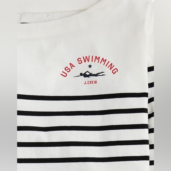 J. Crew Limited-edition USA Swimming® X J.Crew Cropped Boatneck T-shirt - Picture 3 of 9